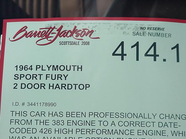 1964 PLYMOUTH SPORT FURY Martin's Classic Cars 